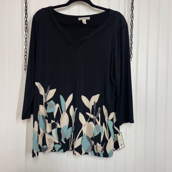 NWT & NWOT Dana Buchman Animal Print Blazer & V-Neck Tee Bundle OF 2 Size XL - Picture 7 of 10